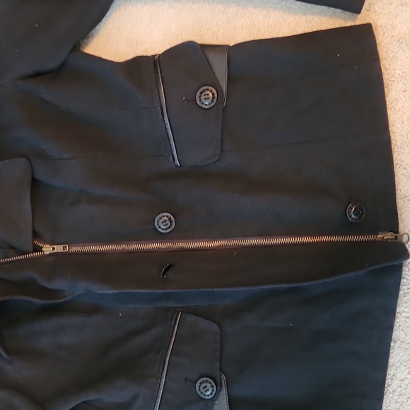 Mackage Black Jacket With Leather Trim - Picture 7 of 16